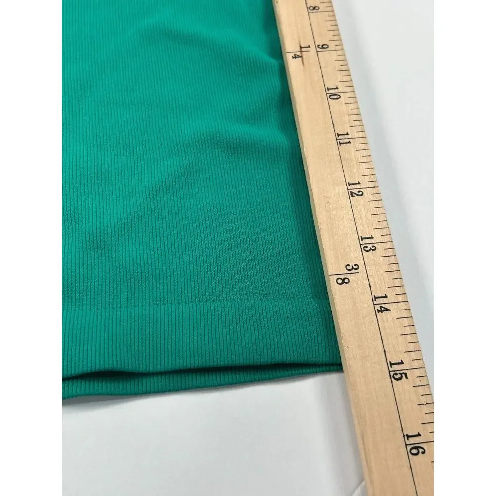 Free People Intimately Cami Tank Top Sleeveless V-Neck Ribbed Knit Green‎ M/L